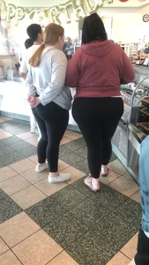 sexy milf mother and pawn girl waiting in line , make me cum