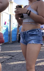 cute latina showing cheeks !!!