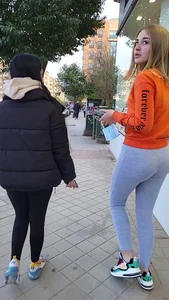 Gorgeous and sexy girl in leggings