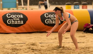 Beach volleyball babes in bikinis