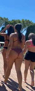 Group of girls in swimsuit, great butts
