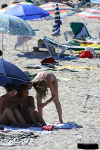Bunch of sexy ladies on a nude beach