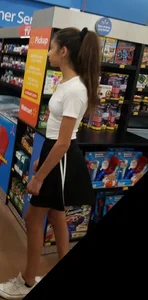 Skinny teen at the supermarket photos