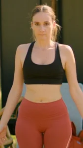 Nice Candid Girl in a Top And Yoga Pants Street Creepshot, Wonderful Stomach