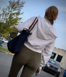 Pt.2 Redhead college girl with a round and jiggly booty