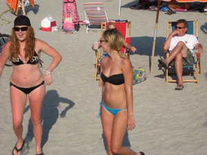 Mix of candid girls at the beach and in bikinis
