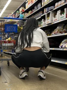 Brown skinned latina squatting and shopping (oc)