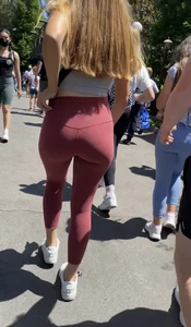 Must see! Nice Ass in red leggings   Not OC