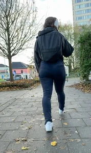 Cute petite girl in tight pants VPL