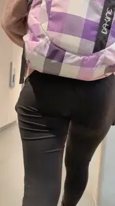 Smiley College Girl In Black Leggings