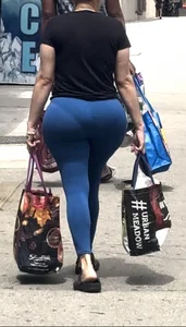 Huge ass bbl latina vpl blue leggings