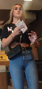 Various hot butts in tight jeans on the street and inside cafes, some teens too