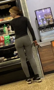 Butterface with Tight Gray Leggings