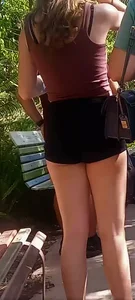 Tight Leggings And Small Shorts at Amusement  Park