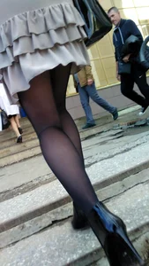 Stairs Bottom Up Creepshot of Sexy Legs