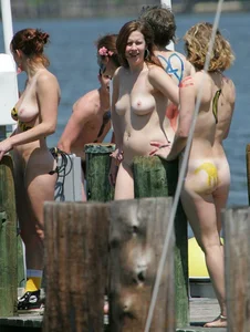 Nude beach and topless girls