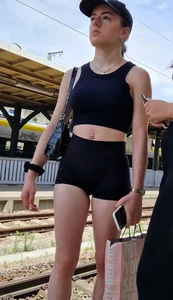 Sexy Chick At Trainstation