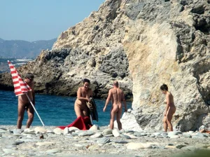 Nude beach and topless girls
