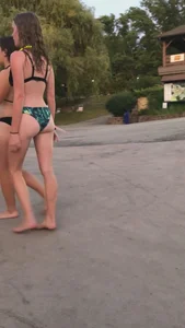 Party babes in bikinis and swimmsuits