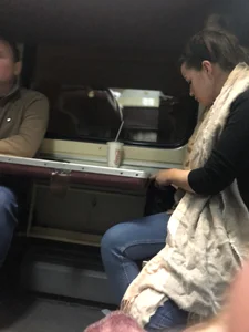 Hot Booty in Tight Jeans in the Train Sleeping Car - Girl Taking Off White Socks Candid Gallery