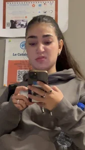 Pretty Arab College Girl’s Red Panties Are Showing Through Her Leggings