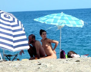 Nude beach and topless girls