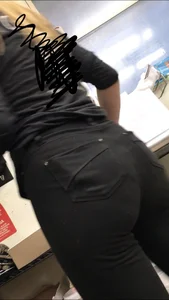 Hot coworker with a nice ass in tight black jeans