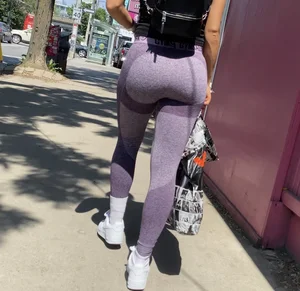 Purple gymsharks ripped in the crotch
