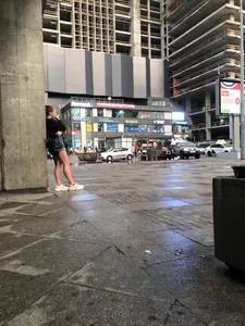 Cute Girl in Shorts City Candid
