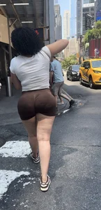 Dominican FAT ASS in brown could NOT resist