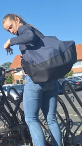 Tight jeans and sporty legs