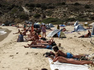 Nude beach and topless girls
