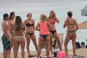 Florida beach and bikini girls