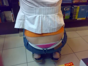 Huge collection of whale tails, ass cracks and panty peeks in public