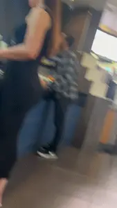 Fat booty brunette in tight black dress (oc)