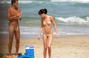 Nude beach and topless girls
