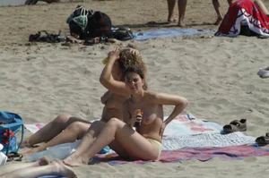 Sexy mature girls on Vilanova topless beach