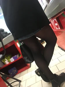 Black Pantyhose Supermarket Candid