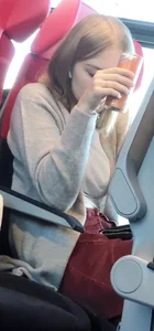 Hot sexy girl on train 2
