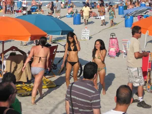 Mix of candid girls at the beach and in bikinis
