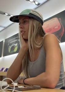 Amazing skinny blonde with thigh gap