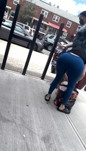 Huge ass bbl latina vpl blue leggings