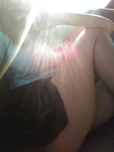 Girl with Hot Boobs and Amazing Legs Car Back Seat Selfie