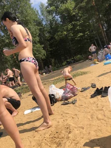 Hot girl at the lake beach creepshots