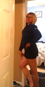 Friend's wife totally busts me creeping on her impossibly long legs