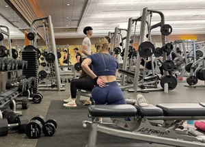 Perfect Blonde Ass at Gym