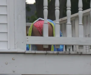 A hot teen neighbor in various bikinis