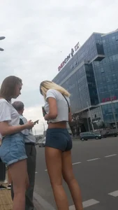 Skinny Blonde with Nice Legs Street Creepshots
