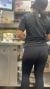 (OC) coworker loves to show her panties with her leggings