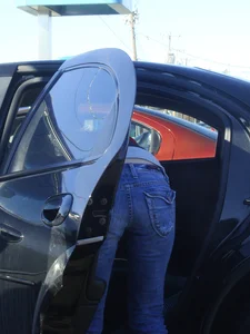 Some candid girls cleaning their cars in jeans and some showing ass crack